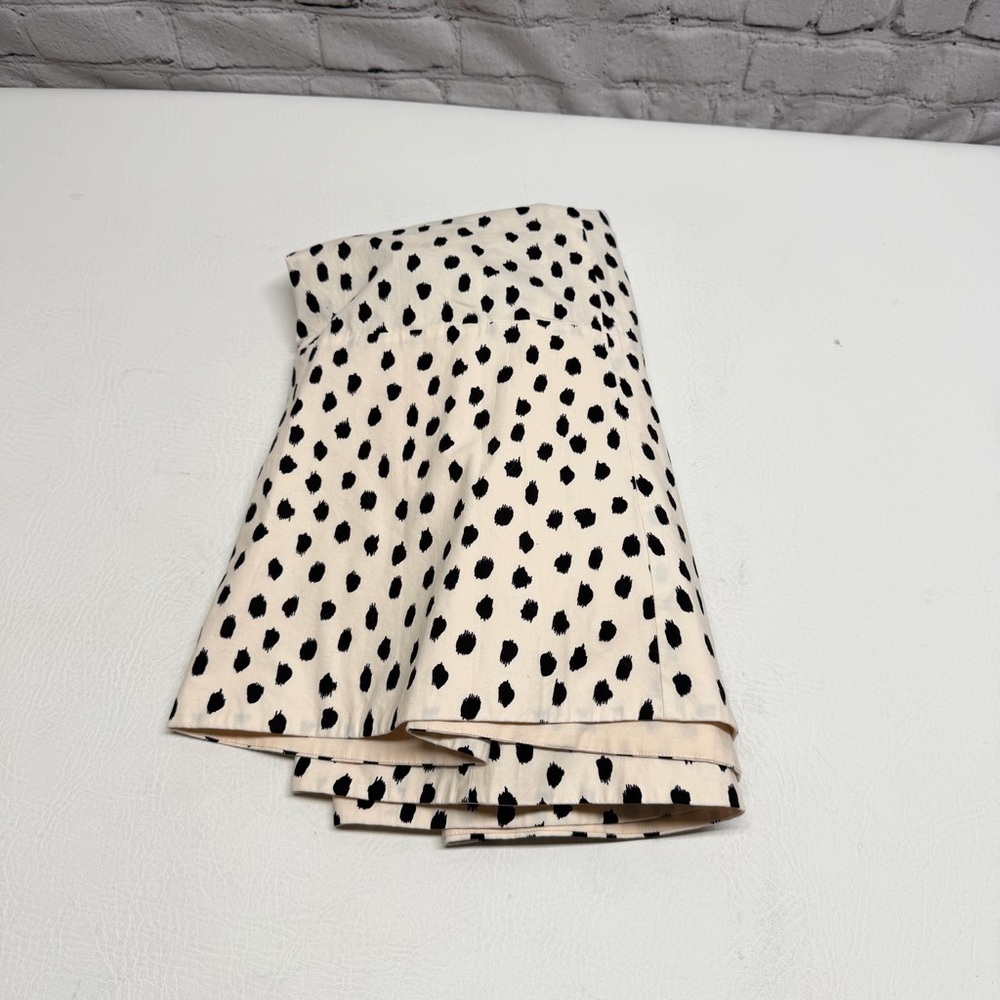 kate spade skirt the rules Midi Skirt with Black Polka Dot Print Sz 4 - Picture 9 of 9